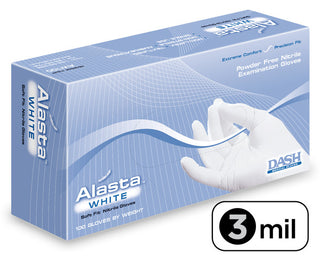 Alasta White Nitrile Exam Gloves- Sold by the Case (10 boxes/case)