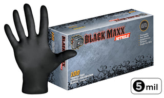 Black Maxx Nitrile Exam Gloves- Sold by the Case (10 boxes/case)