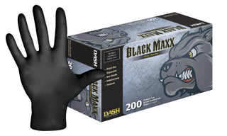 Black Maxx Thin Nitrile Exam Gloves- Sold by the Case (10 boxes/case)