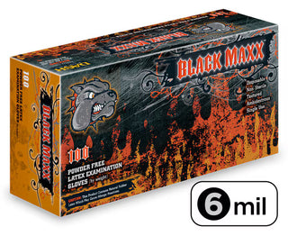Black Maxx Latex Exam Gloves- Sold by the Case (10 boxes/case)