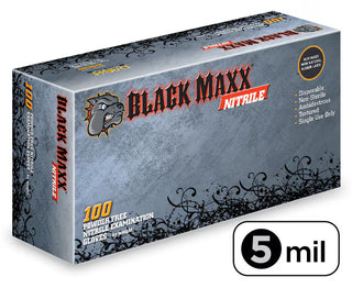 Black Maxx Nitrile Exam Gloves- Sold by the Case (10 boxes/case)