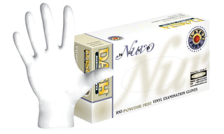 Nuvo White Vinyl Exam Gloves- Sold by the Case (10 boxes/case)
