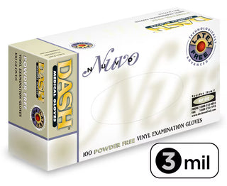 Nuvo White Vinyl Exam Gloves- Sold by the Case (10 boxes/case)