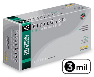 VitalGard Vinyl Exam Gloves- Sold by the Case (10 boxes/case)