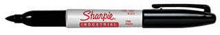 Sharpie Industrial Permanent Markers, Fine Point, Black, Box of 12