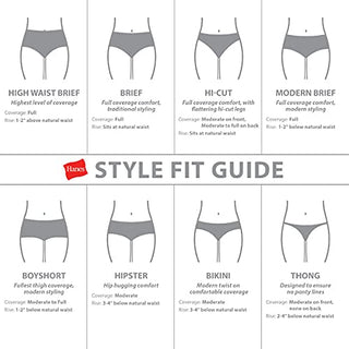Hanes womens Cotton Brief Underwear, 10 Pack - Hi Cut Black, 8 US