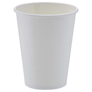 Amazon Basics Disposable Compostable Paper Coffee Cups for Hot & Cold Beverages, Leak-Proof, 12 Ounces, White, 1000 Count