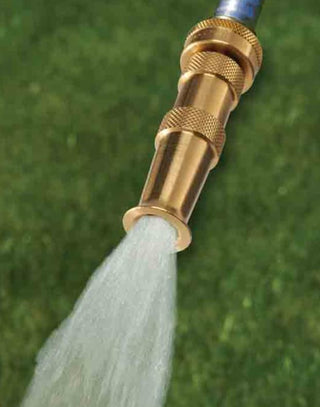 Dramm Heavy Duty Brass Jet Spray Hose Nozzle – High Pressure Garden Hose Attachment for Cleaning Patios, Walkways & Gutters