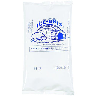 Partners Brand PIB3BPD Ice-Brix Cold Packs, 5" x 2 3/4" x 3/4", 3 oz., White (Pack of 96)