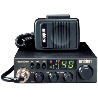 Uniden PRO520XL Pro Series 40-Channel CB Radio. Compact Design. ANL Switch and PA/CB Switch. 7 Watts of Audio Output and Instant Emergency Channel 9. - Black