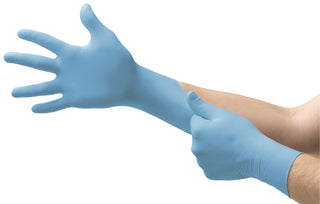 Microflex 10733 Daily Defense Disposable Nitrile Glove with Textured Fingertip for Cleaning, Food Prep, Blue