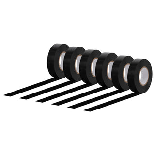 Amazon Basics Electrical Adhesive Tape, Insulating with Strong Adhesive, for Home DIY, Repairs, Electrical, Automotive and Equipment, 3/4" x 60', Black, 6-Pack