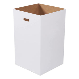 Box USA 40 Gallon 18" L x 18" W x 30" H 10-Pack Cardboard Trash Cans and Recycling Bins, Reusable or Disposable Pop Up Garbage Boxes for Parties, Outdoor Events, Heavy Duty, Plain