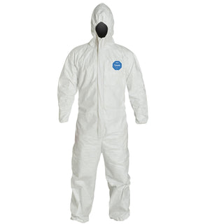 DuPont Tyvek Disposable Suit with Elastic Wrists, Ankles and Hood (2XL)