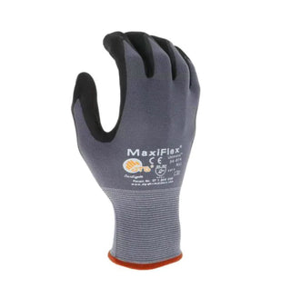 MaxiFlex 34-874 Ultimate Foam Nitrile Palm Coated Gloves, Gray - Large (Pack of 12 - Dozen)
