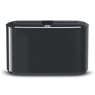 Tork Xpress Paper Towel Dispenser, Black, Single-Dispensing, Compatible with H2 Refills, Space-Saving Design (302028)