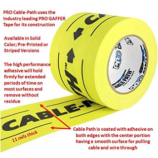 ProTapes Cable Path Cured Rubber Resin Zone Coated Gaffers Tape, 12.5 mil Thick, 30 yds Length, 4" Width, Black (Pack of 1)
