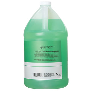 Ginger Lily Farms Club & Fitness Moisturizing Shampoo for All Hair Types, 100% Vegan & Cruelty-Free, Aloe Vera Scent, 1 Gallon (128 fl oz) Refill (Pack of 4)