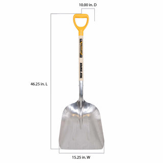 True Temper 1681400 Aluminum Scoop Shovel with Hardwood D-Grip Handle