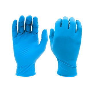 SHOWA 7500PF Sustainable EBT Latex-Free, Powder-Free, Nitrile Disposable Single Use Safety Gloves, 4 Mil, 9.5" Length, Medium (1 Box/100 Gloves)