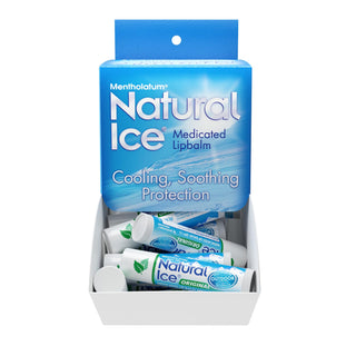 Natural Ice Original Medicated Lip Balm, Hydrating Lip Care for Dry, Chapped Lips, Moisturizing Formula with SPF 15 Helps Prevent Sunburn, Protection for Smooth, Soft Lips (Pack of 48)