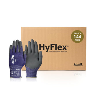 Ansell HyFlex 11-561 Mechanical Ultra-Light Work Gloves for Automotive, Machinery, Metal Fabrication, Mining, Oil, and Gas, Size 9, Blue (Pack of 144)