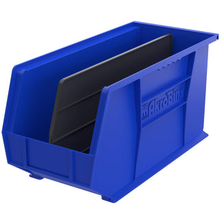 Akro-Mils 40260 Plastic Length Dividers for AkroBins Stackable Storage Bins Model 30260, Custom Storage Inserts for Tools, Crafts & Supplies, 6-Pack, Black
