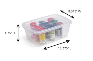 Rubbermaid Cleverstore 6 Qt Clear Storage Bins with Lids, 12-Pack, Stackable, BPA-Free, Made in USA