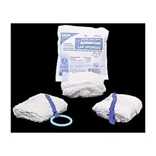 Dukal DUK 10-0018 Cotton Laparotomy Sponge, Sterile, X-Ray Detectable, Prewashed, Softpack, 18" x 18" (Pack of 100)
