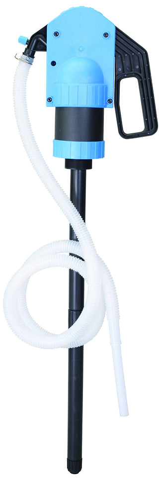 Groz 44185 Lever Action Drum Pump, 500ml Per Stroke, No Electricity Needed, for DEF/AdBlue, Oils, Antifreeze, Ag Chemicals, Fits 15-55 Gallon Drums with 2" Bung, Complete Kit
