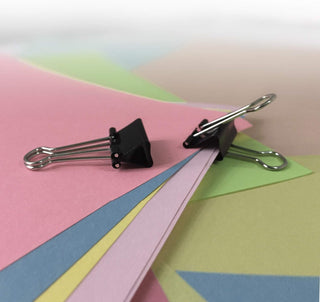 Amazon Basics Sturdy Binder Clips, Office Supplies, Medium 1.25 in, Document Organizing, Black, 96 Count (8 Pack of 12)