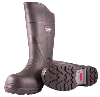 Tingley Flite 27251 Safety Toe Knee Boot with Cleated Outsole, Mens 12, Black