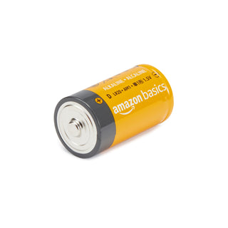 Amazon Basics 12-Pack D Cell Alkaline Batteries, 1.5 Volt, 5-Year Shelf Life, Long-Lasting Power, Reliable for Clocks and Emergency Use