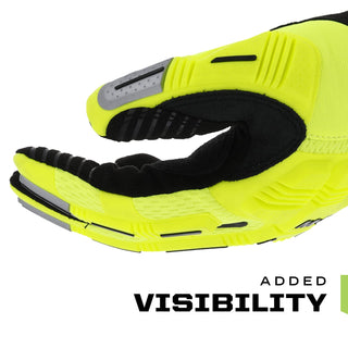 Mechanix Wear Hi-Viz M-Pact Gloves - High-Visibility Impact Gloves - For Builders Safety - For Construction - Vibration Absorbing - Touchscreen Compatible - Fluorescent Yellow - X-Large