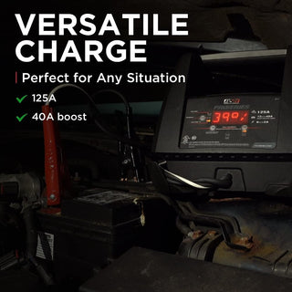 Schumacher Electric DSR Pro Series 6V / 12V Car Battery Charger & Maintainer - 125A Engine Starter with 15A / 40A Boost Mode - Quickly Bring Deeply Discharged Batteries Back to Life - DSR118