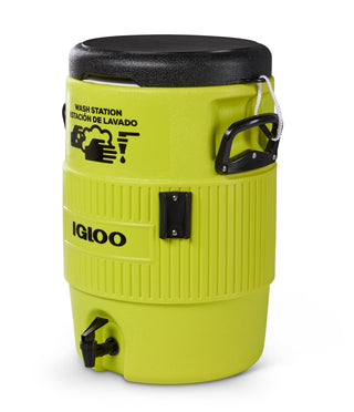 Igloo Hardsided Commerical Acid Green 5-Gallon Seat Top Plastic Wash Station