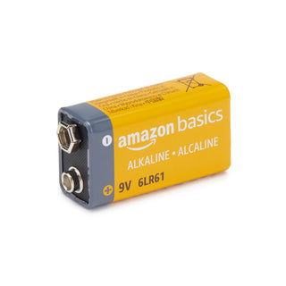Amazon Basics 8-Pack 9V Long-Lasting Alkaline Batteries for Smoke Detector, Electronics & Audio, Reliable, 5-Year Shelf Life