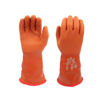 SHOWA Atlas 460 Fully Coated Insulated PVC Chemical Resistant Winter Safety Glove with Cotton/Acrylic Liner, X-Large (1 Pair)