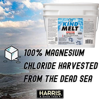 Harris Kind Melt Pet Friendly Ice and Snow Melter, Fast Acting 100% Pure Magnesium Chloride Formula with Scoop Included, 15lb