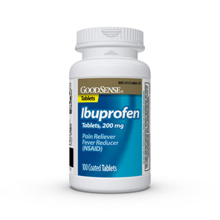 GoodSense 200 mg Ibuprofen Tablets, Fever Reducer and Pain Relief from Body Aches, Headache, Arthritis Pain and More, 100 Count
