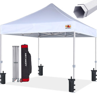 ABCCANOPY Commercial Pop Up Canopy Tent 8x8 Premium-Series, White
