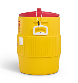 Igloo 10 gallon Industrial Beverage Cooler, Yellow/Red/White