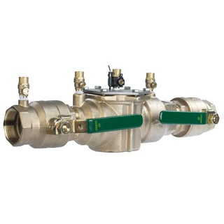 Watts LF007 Series 2" Lead-Free Copper Silicon Alloy Double Check Valve Backflow Preventer Assembly, Quarter Turn Shutoff, Single Top Entry, NPT Connections, Freeze Sensor, Modular Design