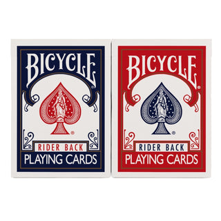 Bicycle Rider Back Playing Cards, Standard Poker Size Deck of Cards, Red & Blue (2 Pack), Classic Cards for Poker, Blackjack, Family Game Night & Card Games, Fun for All Ages