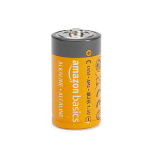 Amazon Basics C Cell Alkaline All-Purpose Batteries, 1.5 Volt, Long-Lasting Reliable Power, 5-Year Shelf Life, 12-Pack