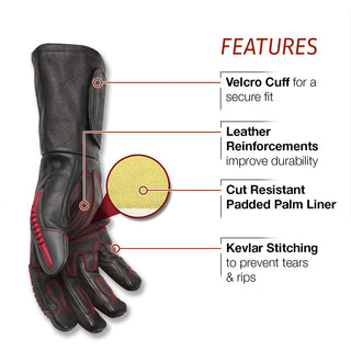 Lincoln Electric Roll Cage Welding/Rigging Gloves | Impact Resistant | Black Grain Leather |, Medium (K3109-M)