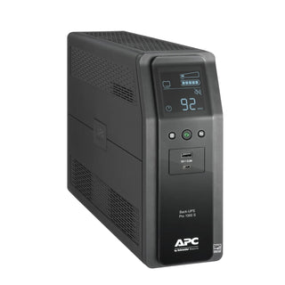 APC UPS Back-UPS Pro 1000VA Sinewave UPS, 600W Battery Backup & Surge Protector, AVR, 10 Outlets, LCD, USB-C & USB-A Charging Ports, BR1000MS Uninterruptible Power Supply for Computers, Electronics