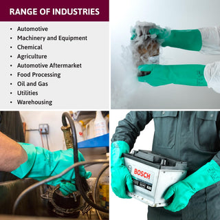 Ansell AlphaTec Solvex 37-175 Flocked Chemical-Resistant Gloves for Cleaning, Agriculture, Food, Oil - Small (7), Green (144 Pairs)