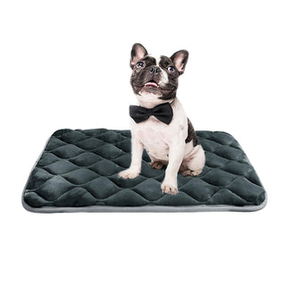 furrybaby Dog Bed Mat Flat Crate Mat with Anti-Slip Bottom Machine Washable Pet Kennel Pad for Dog Sleeping (XM 36x23'', Grey Mat)