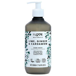 I LOVE Naturals Lime, Ginger and Cardamom Hand and Body Lotion - Moisturizing Lotion for Dry Skin - Coconut Oil and Shea Butter Lotion - 16.9 oz